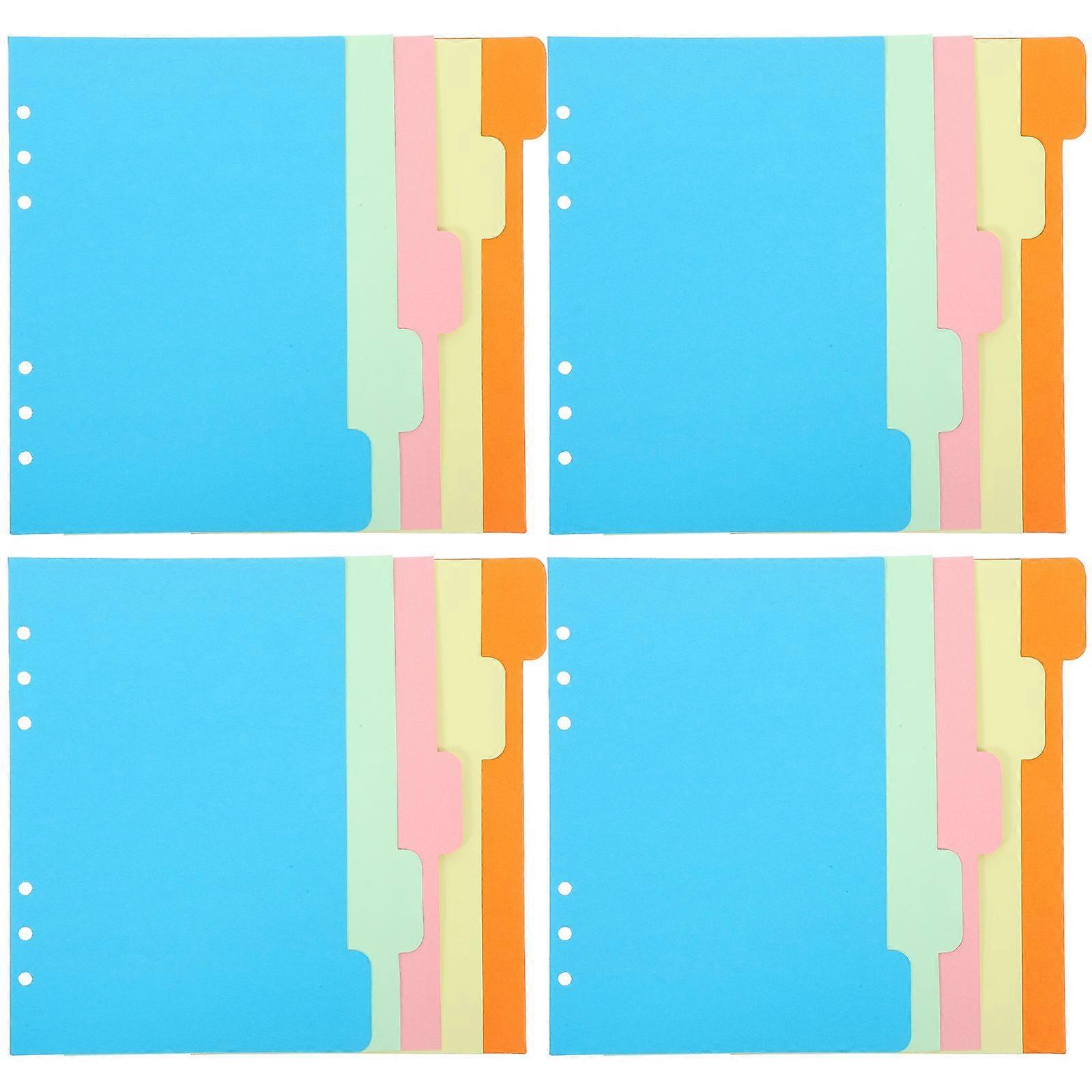 15Pcs Daily Use Binder Dividers Office Binder Tabs Household Tab Dividers Book Supply