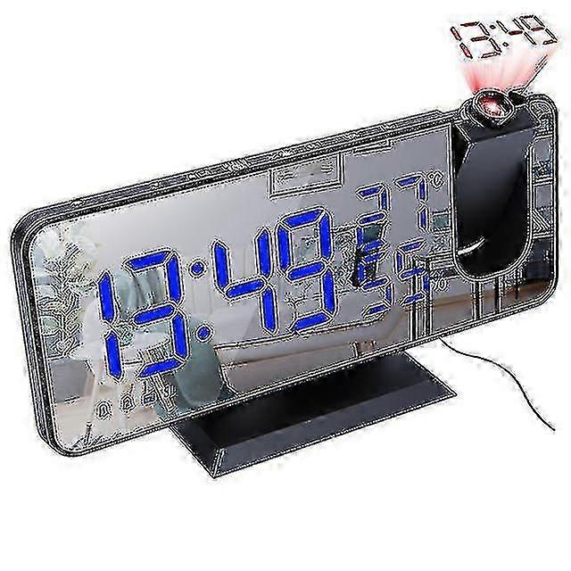 3d Projection Alarm Clock  Radio Digital Clock With Usb Charger Led Display