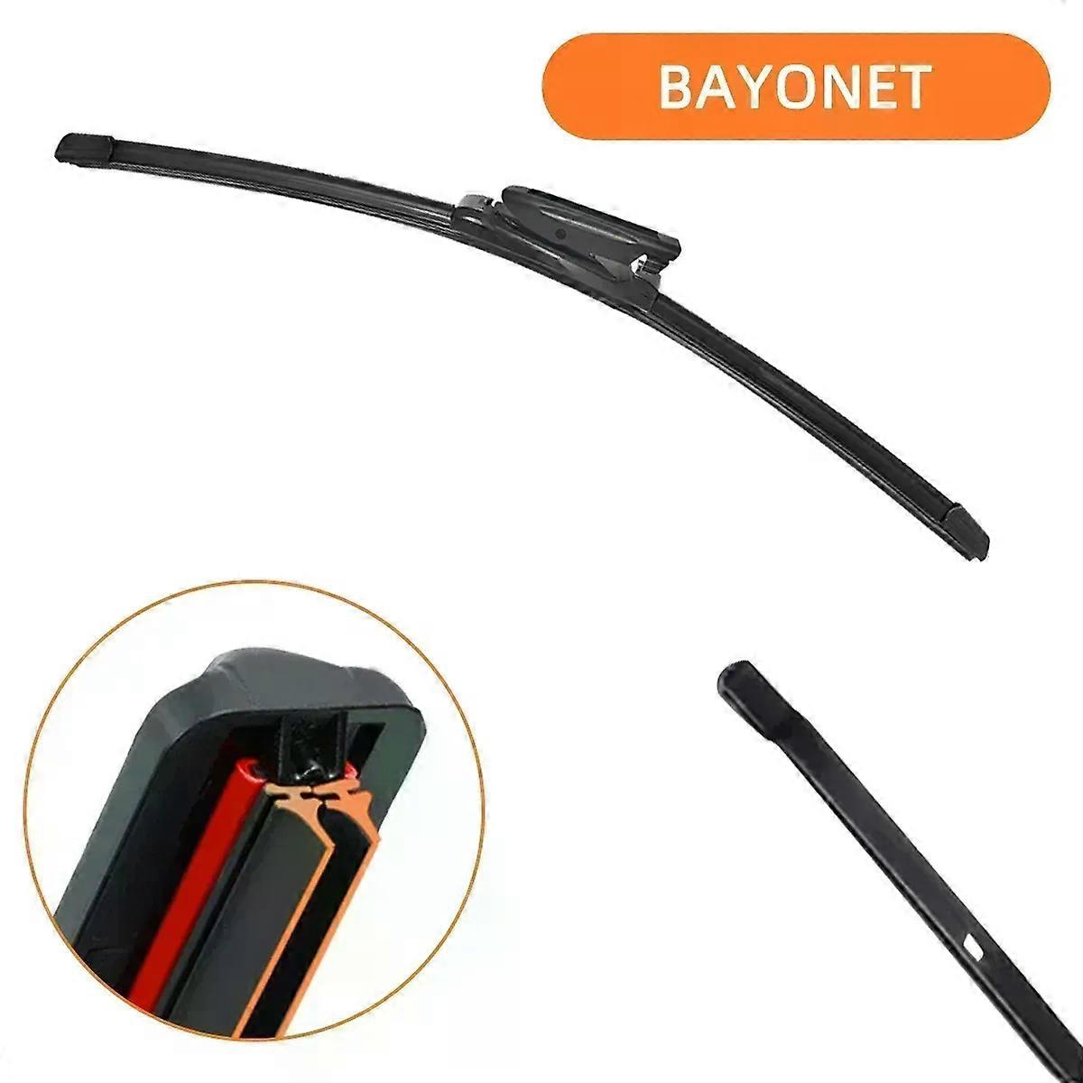 Car Wiper Blades Universal Soft Double Layer Rubber Frameless Bracketless Brushes Accessories Windshield Windscreen Window Front