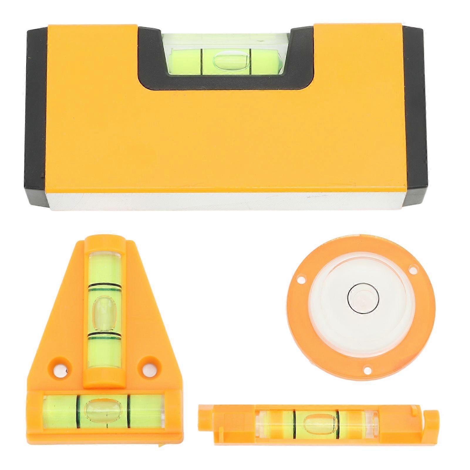 Bubble Spirit Level Set Mini Magnetic T Square Round Level Measuring Tool for Motorhome Camping