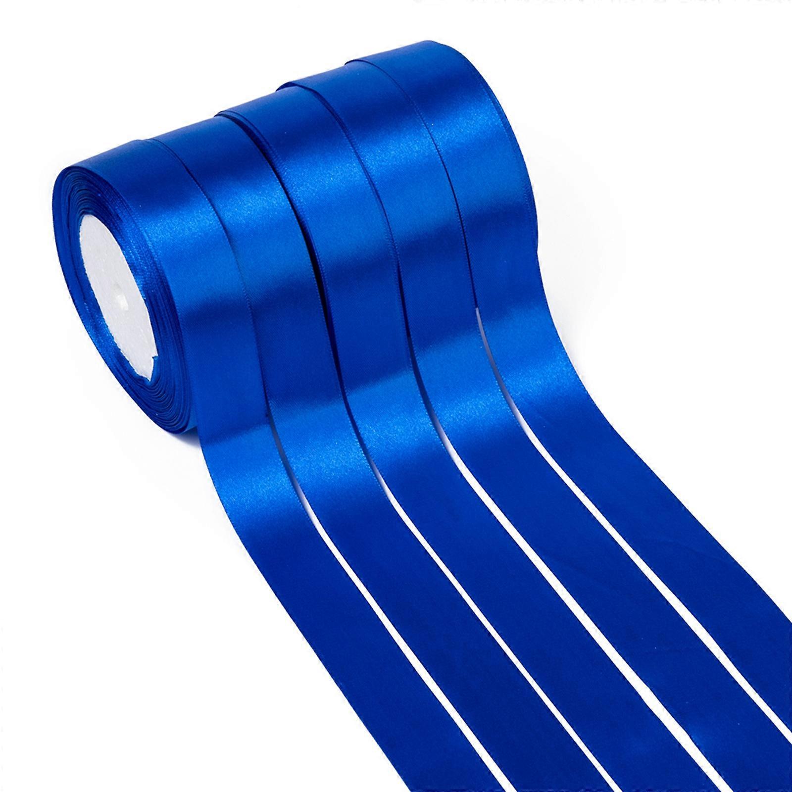 1Group Polyester Ribbon Single Face Satin Ribbon Blue