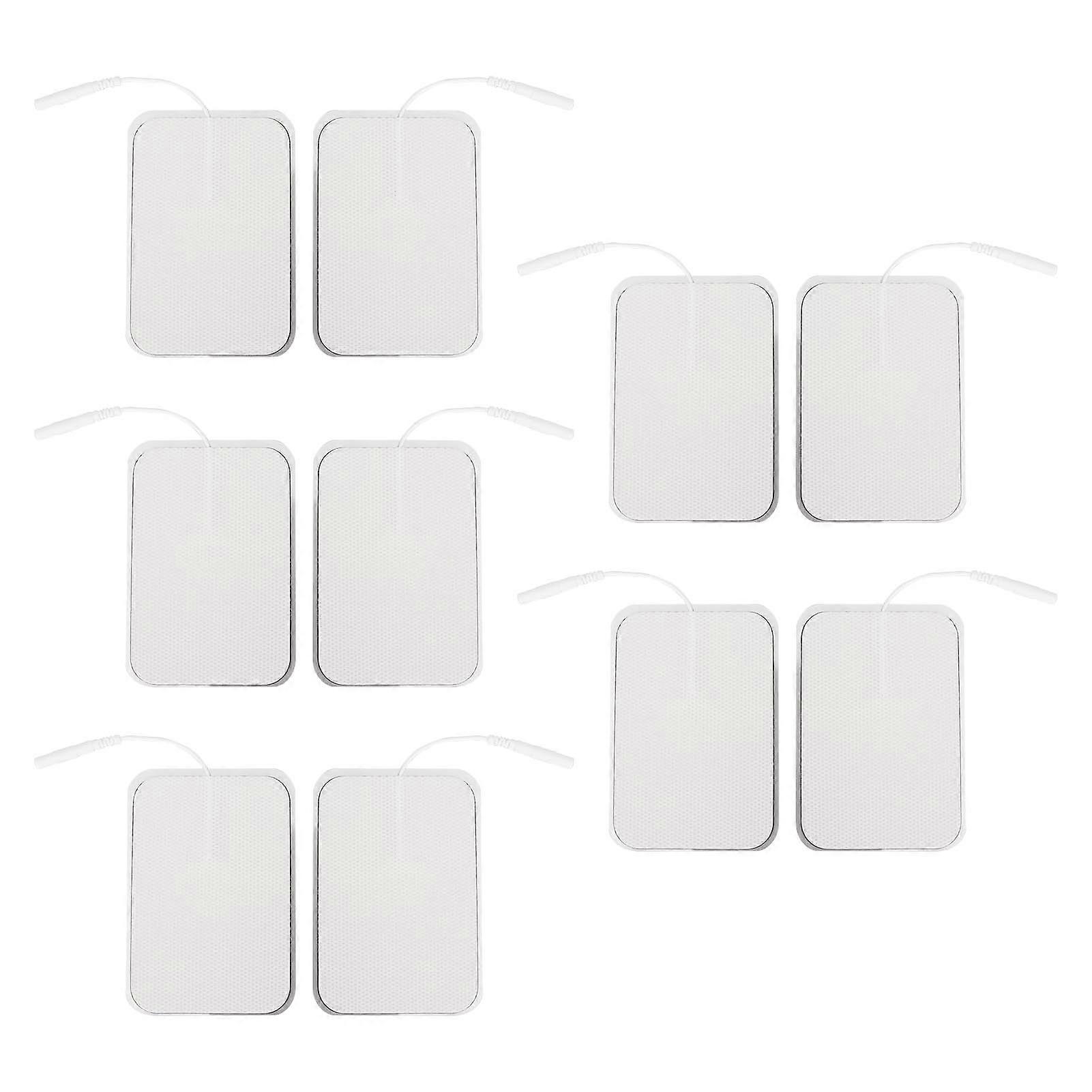 10pcs Rectangular Electrode Pad Self Adhesive Electrode Patch Replacement Accessory for TENS Machine