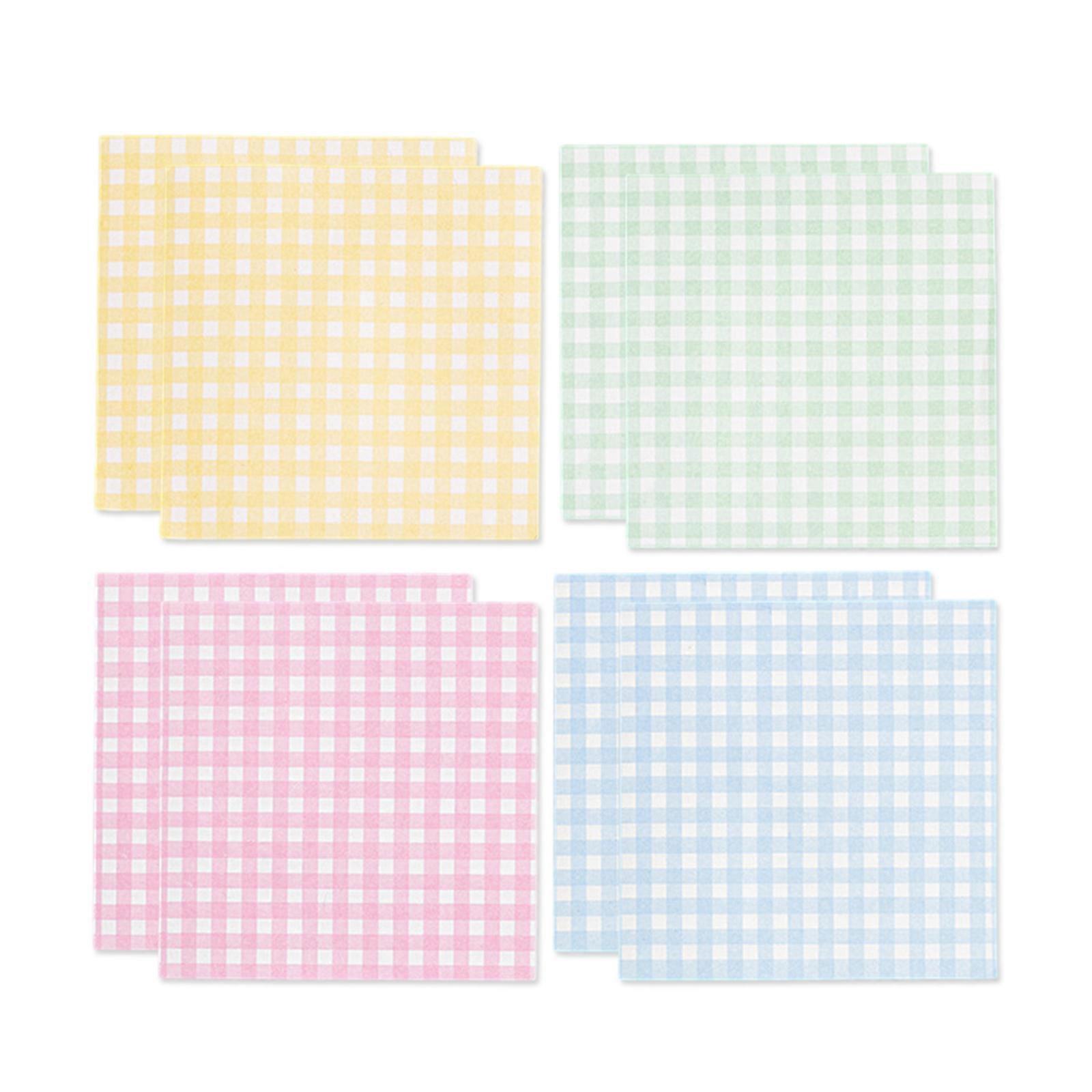 8 Stück Grid Note Einfache Memos Pad Einfach zu schreiben Multifunktionale NotizblöckePlaid Element Notizen