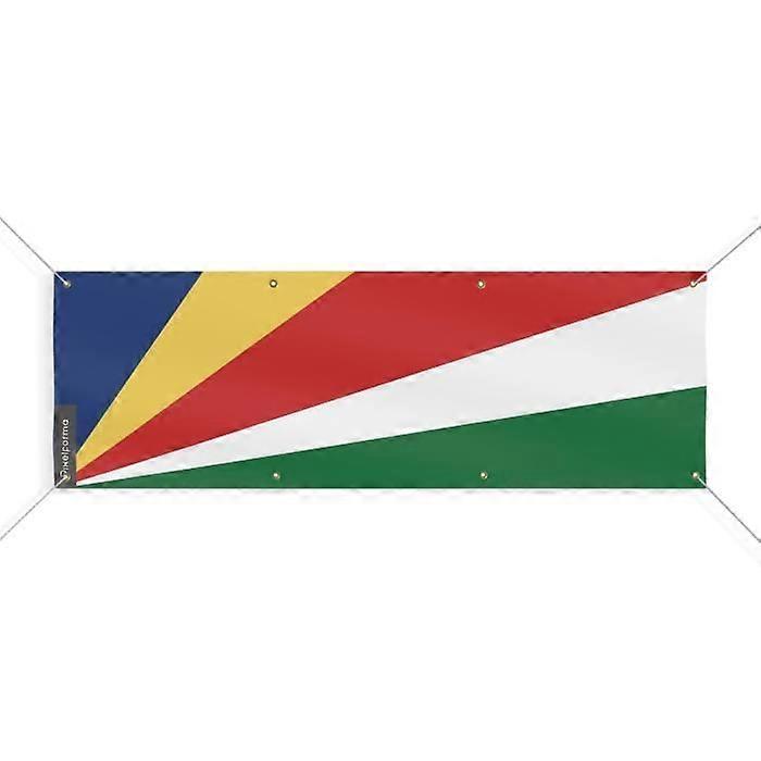 Banner - PIXELFORMA - Flag of Seychelles - 70x210 cm - Durable polyester - 8 reinforced eyelets