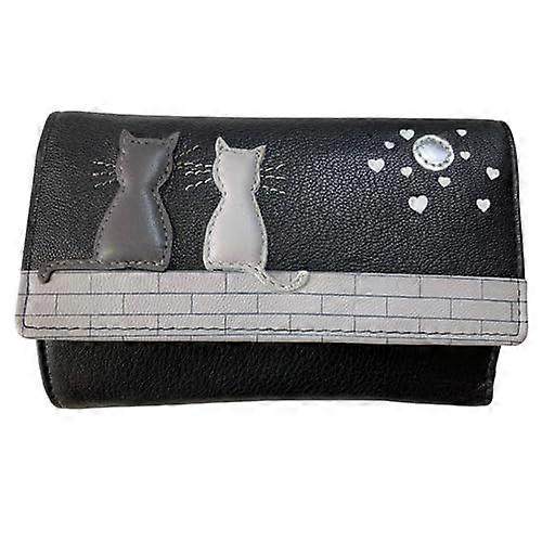 Midnight Cats Trifold Purse