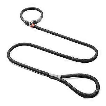 Hund P-förmige Leine 5 FT Heavy Duty Komfortable reflektierende Hundeleine für mittlere Hunde Mehrzweck-Hundeleine S Grau