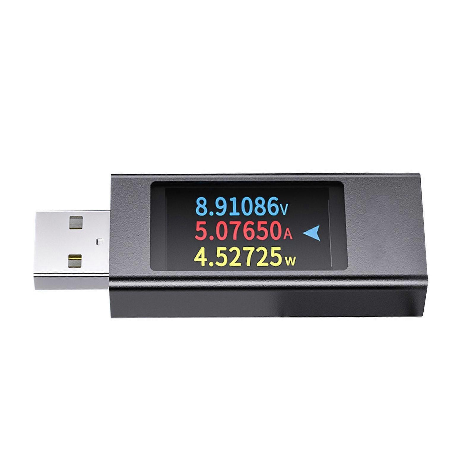 High Clear USB Tester LCD Screen Charging Analyzers Monitors Voltages And Current Preventing Overcharging Damage