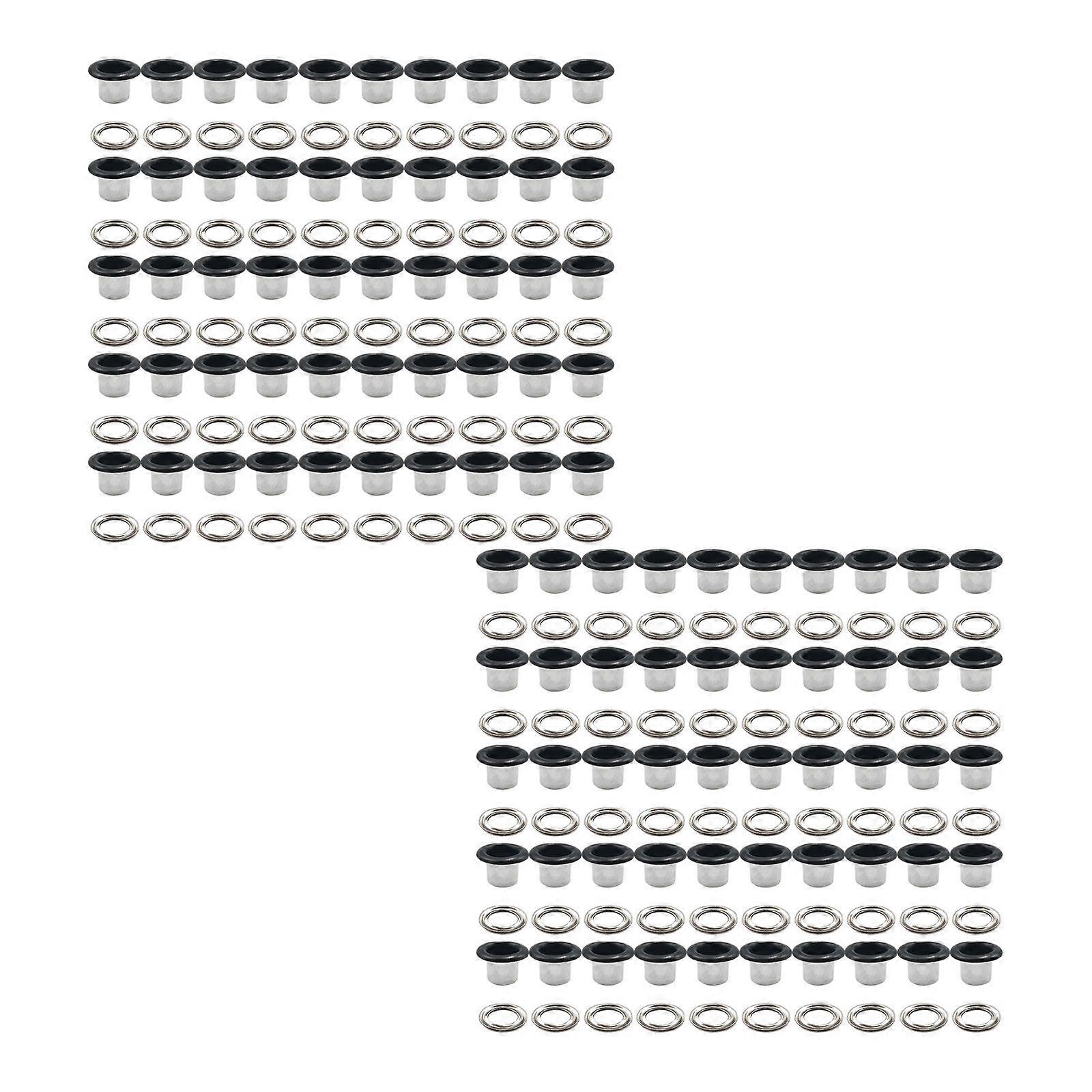 100Pcs Eyelet Grommet Tool Kit Tiny Grommet Multipurpose Heavy Duty Round Shape