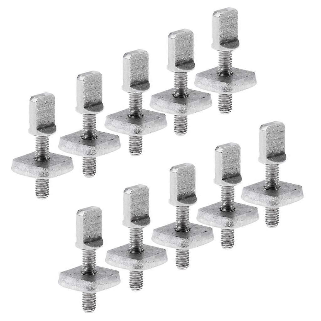 10x Stainless Steel Fin Screw and Plate Set Tool for Longboard Surfboard
