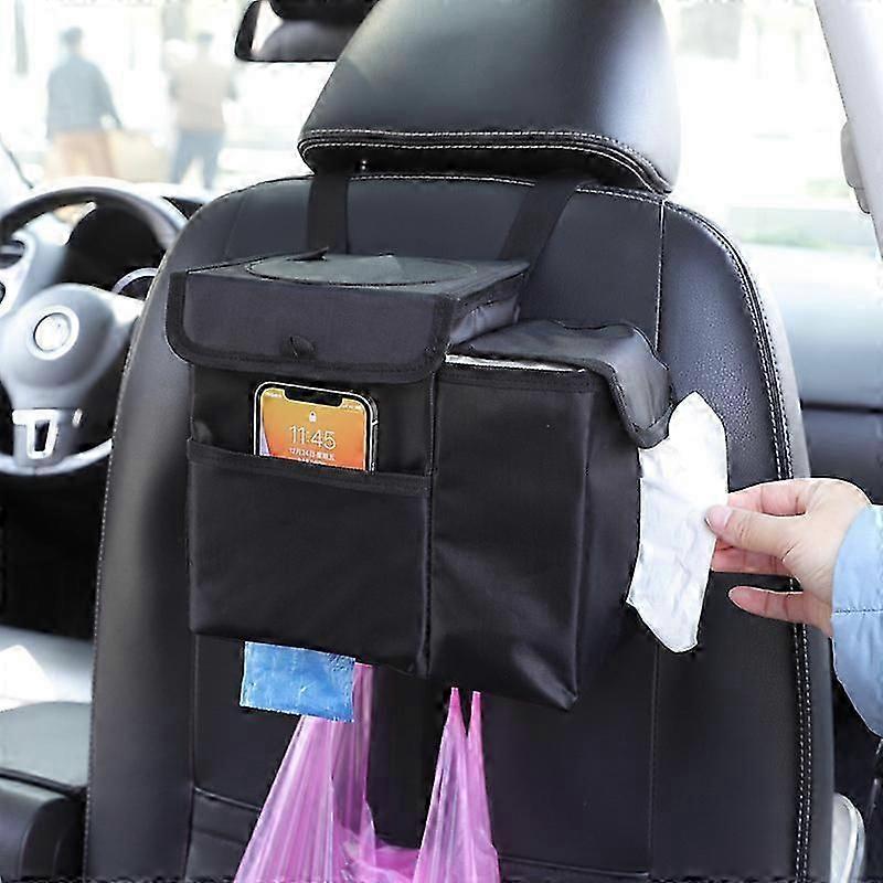 Car multi-function trash can car hanging foldable waterproof storage bag