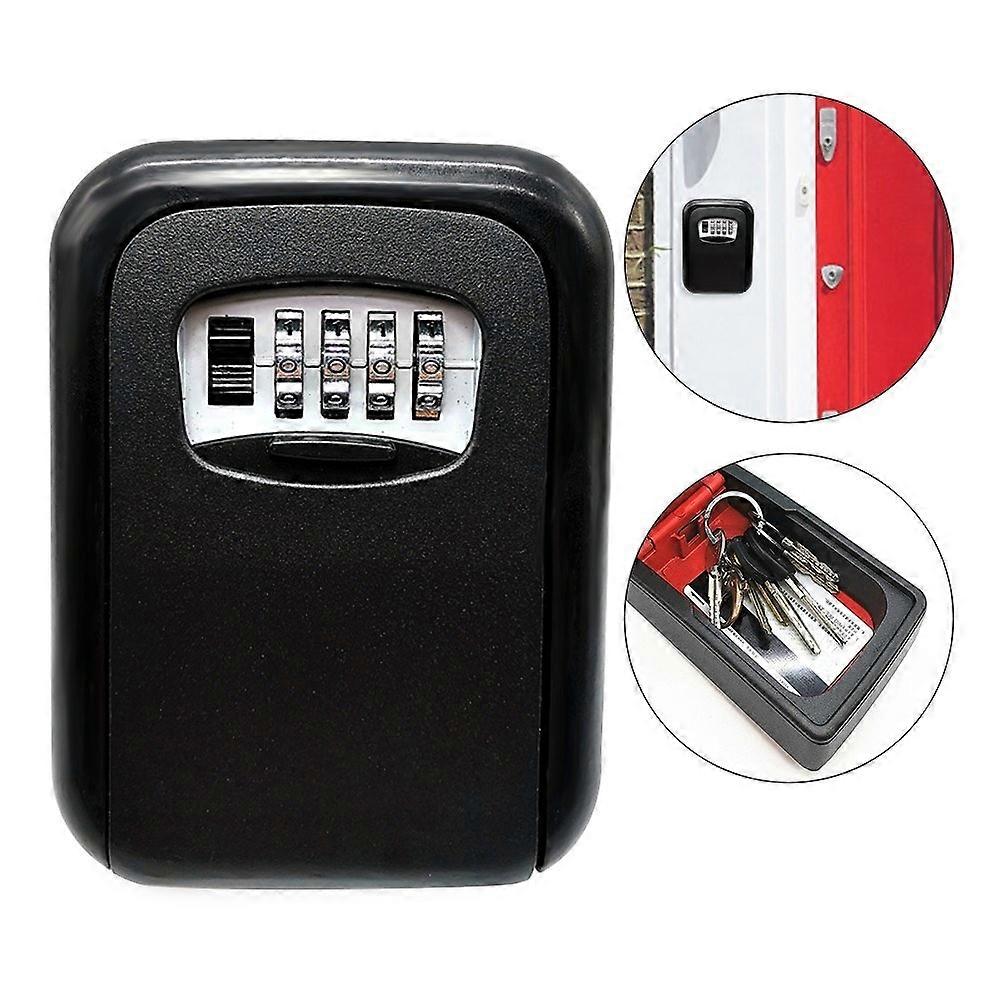 4-Digit Combination Lock Wall Mounted Key Storage Box Security Car Home Key Safe Box