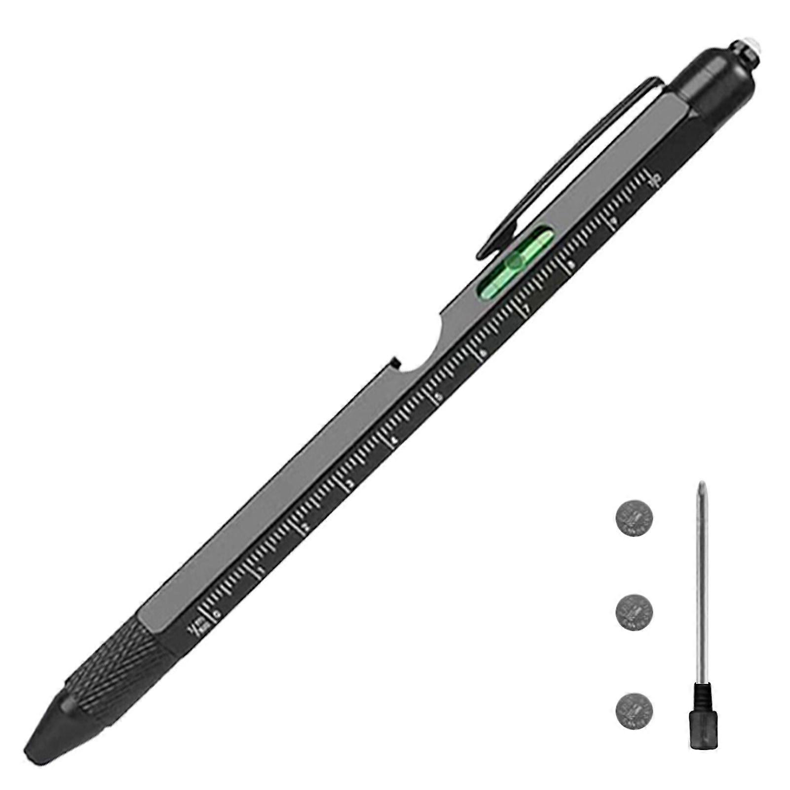 6-in-1 Multi-Tool Pen with LED Light, Screwdriver, Stylus & Bottle Opener - Compact EDC Tool for Men, Office, Travel & Gifts