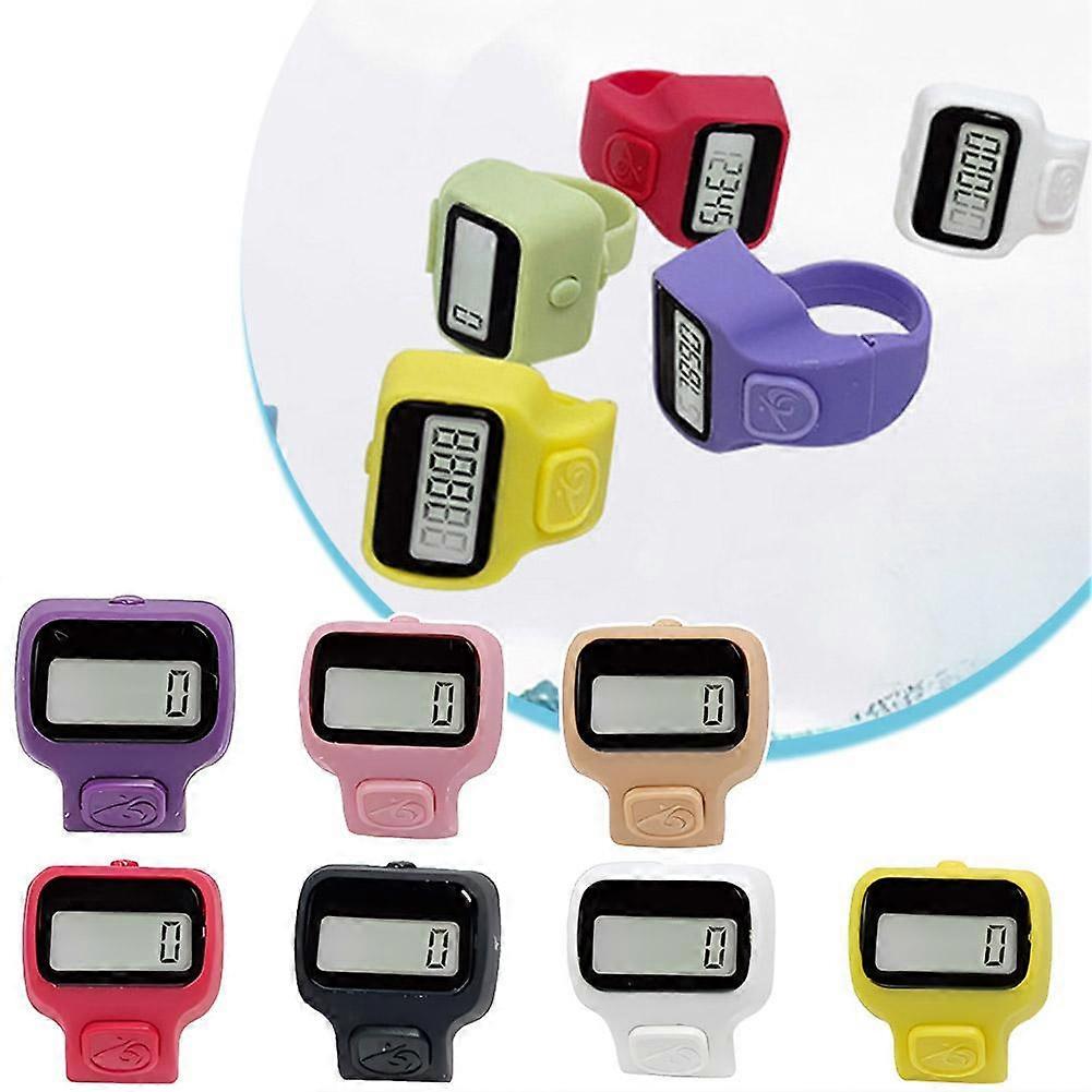 White(F)$Fitness thumb counter portable ring electronic counter mini counter flow counter