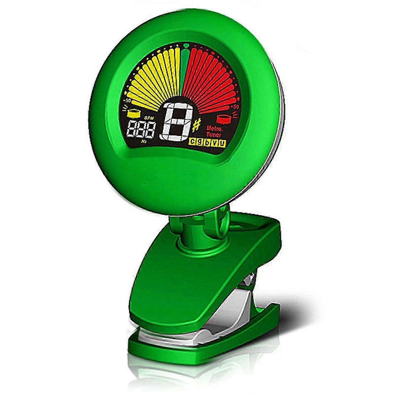 ギター、ベース、バイオリン、マンドリン、バンジョー、ウクレレ、デジタルチューナー - グリーン