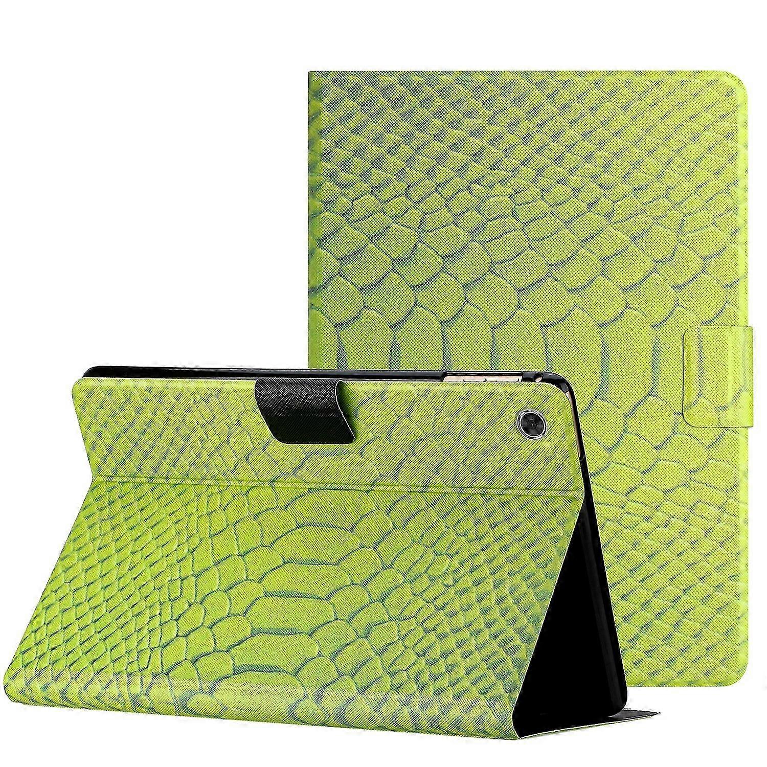 For Lenovo Tab M10 Plus 10.6 3rd Gen 2022 Solid Color Crocodile Texture Leather Smart Tablet Case 2025