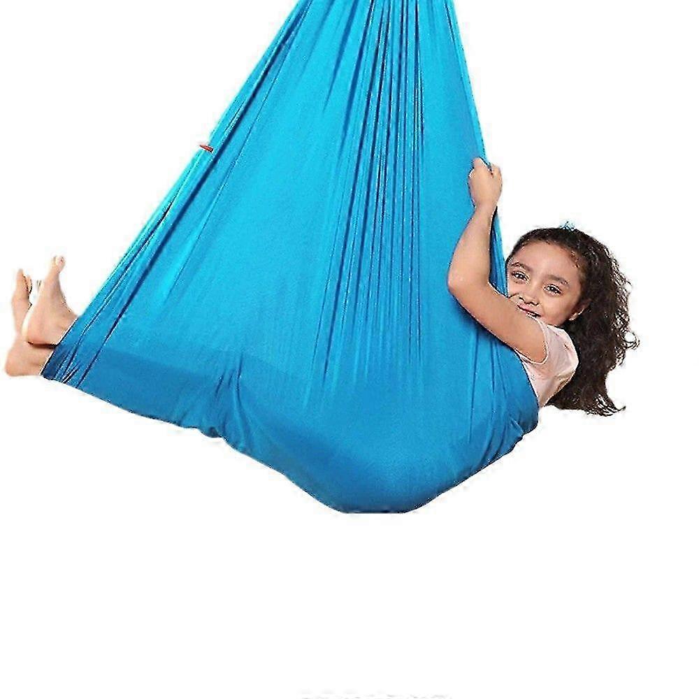 נדנדה לטיפול חושי כחול שמיים, 1x2.8 מ', לילדים ולמבוגרים, נדנדה מרגיעה 2025