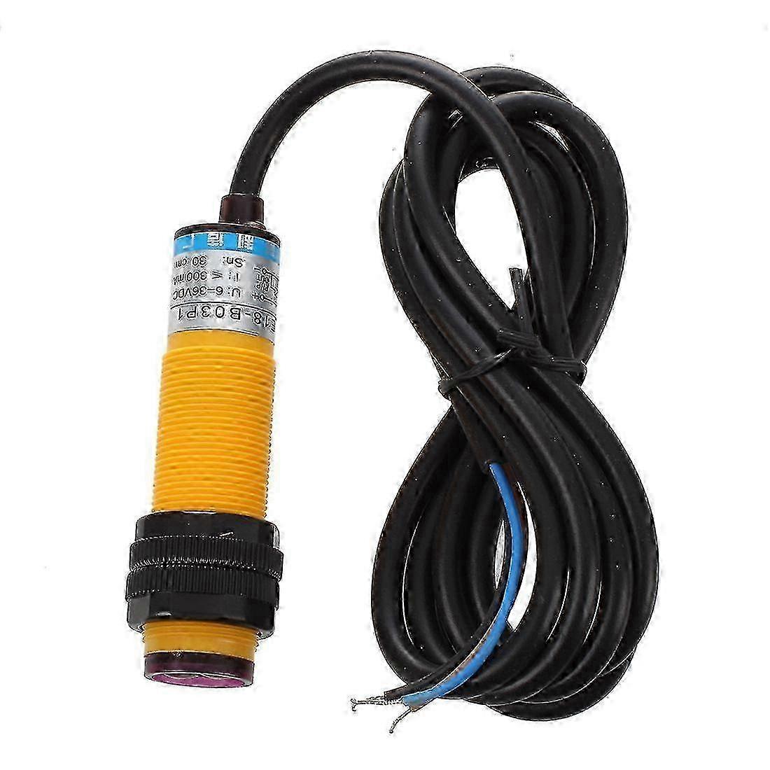 DC 3 Wire 6-36V PNP IR Photoelectric Sensor Switch 30cm E18-B03P1 Edition 0617