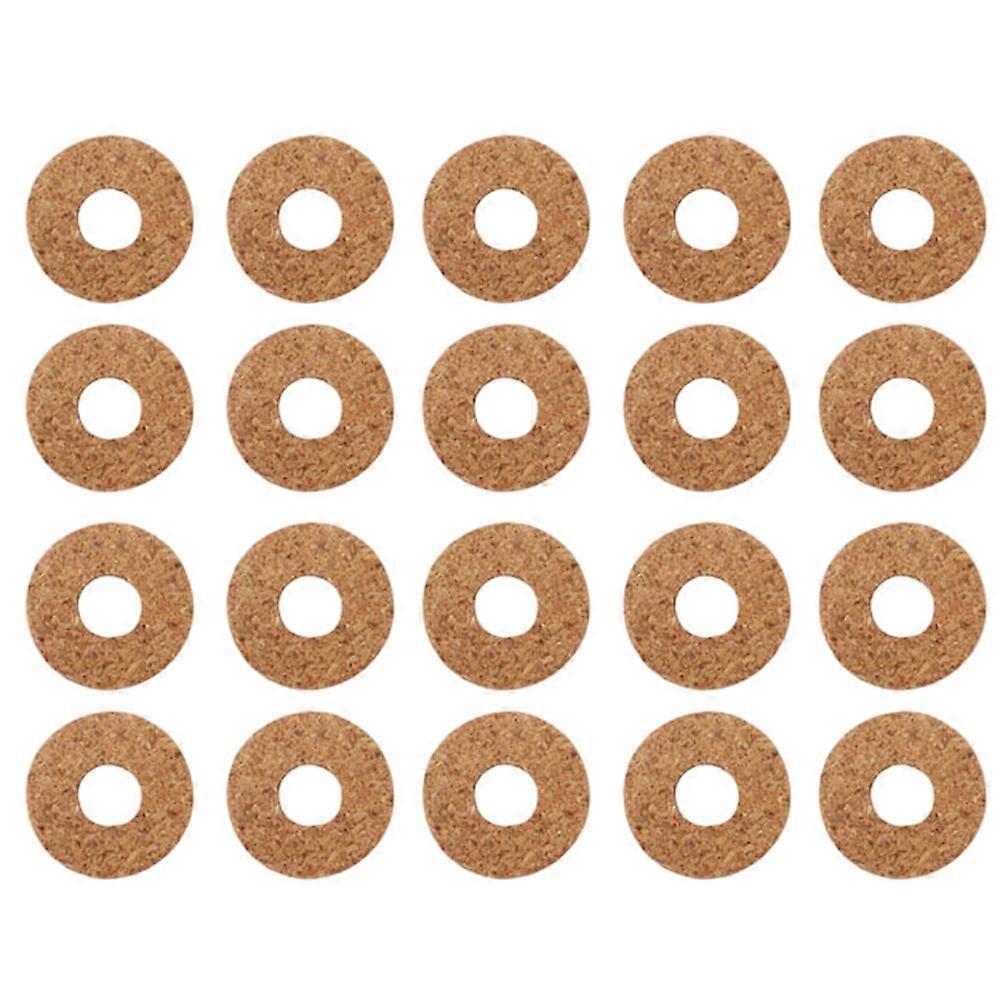 20pcs Self Adhesive Non Slip Guitar Pick Grips – Durable Light Brown Cork for Enhanced Comfort and Improved Control