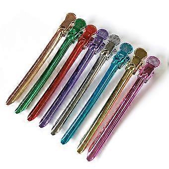 Roestvrij staal haarklemmen eendenbek vorm professionele salon haar fixatie tool thuis en reizen gebruik 12Pcs
