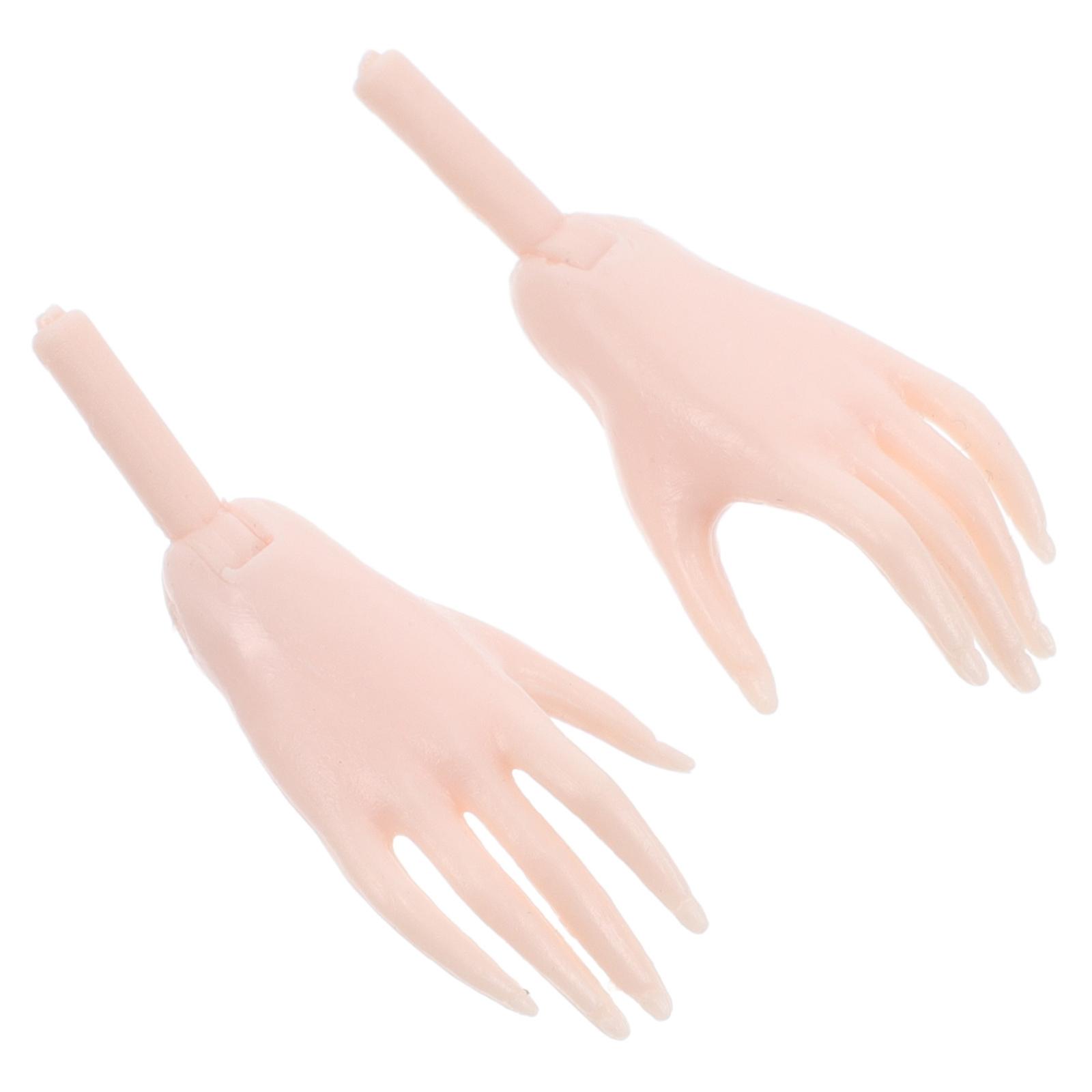 Miniature Model Pieces Doll Hands Pink 3.40X1.40X0.60cm Replacement Parts For Diy Dolls Making Supplies 1 Pair