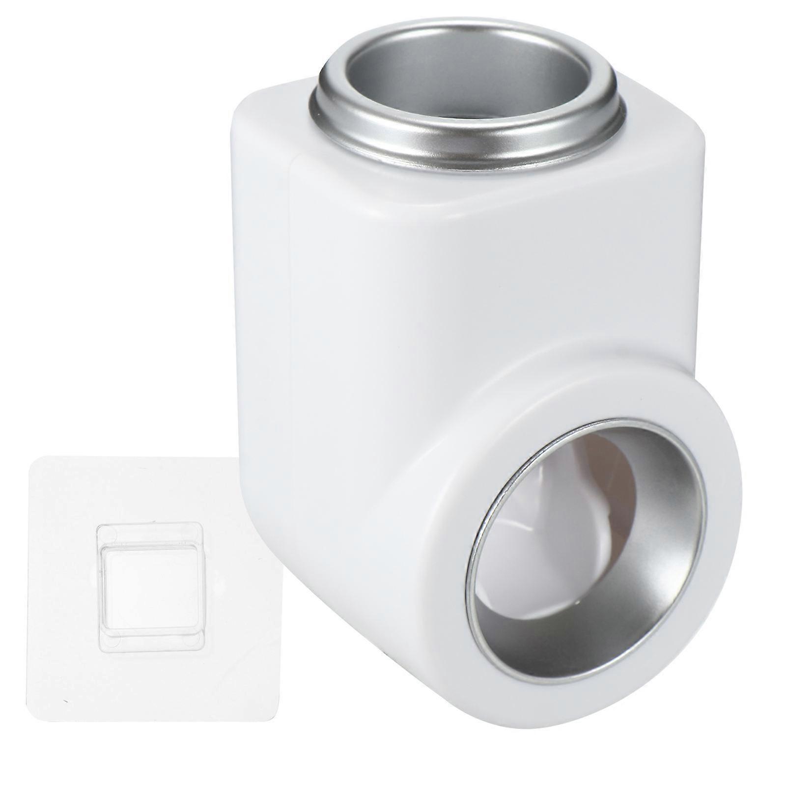 Automatic Toothpaste Dispenser with Multipurpose Storage Holder in White ABS and Silicone for Bathroom Wall Mounting 1 Pc