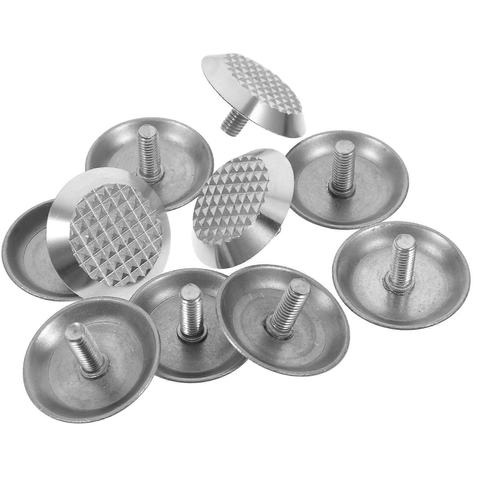 Stainless Steel Tactile Paving Nails 10pcs Safety Studs for Sidewalks, Subways & Airports Enhanced Grip for Visually Impaired Navigation