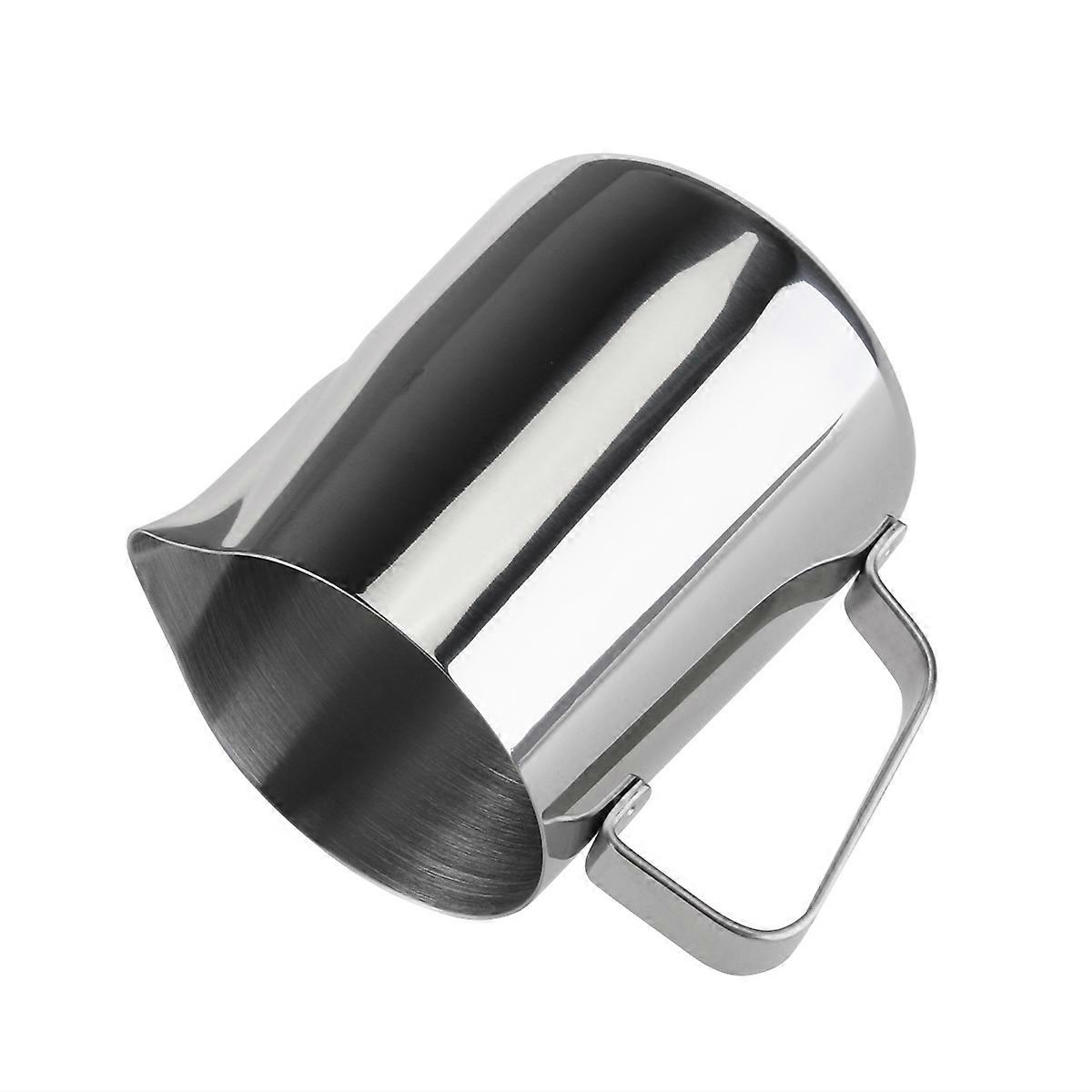 Stainless Steel Milk Frothing Jug VORCOOL 350ml Silver Chic Design For Coffee Enthusiasts 1Set