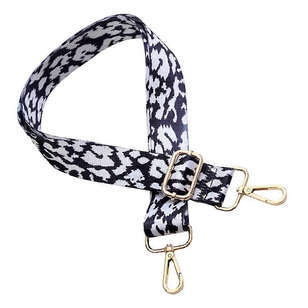 Adjustable Bag Strap Replacement Decorative Wide Shoulder Bag Crossbody Everyday Use Grey Golden Hooks 1Set