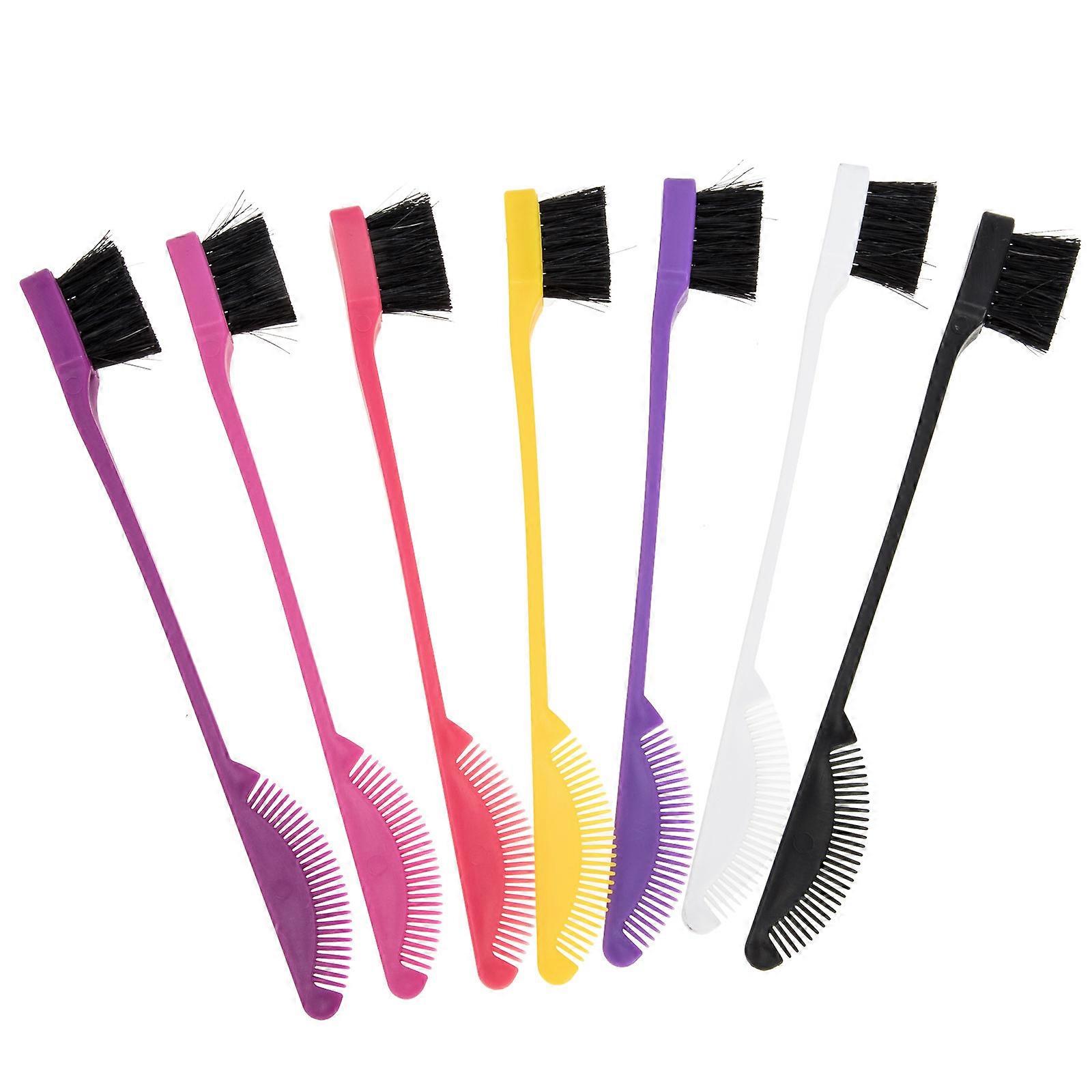 7pcs Hair Color Brush with Double Sided Eyelash & Brow Brush Comb for Styling, Grooming and Polished Looks