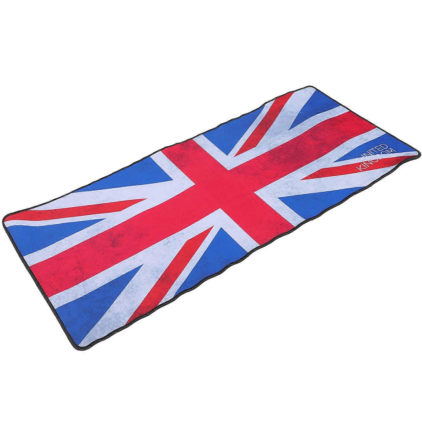 Gaming Nonslip Flag Pattern Rubber Mouse Mat Keyboard Support Professional Practical 90.00X40.00X0.20CM 1Pcs