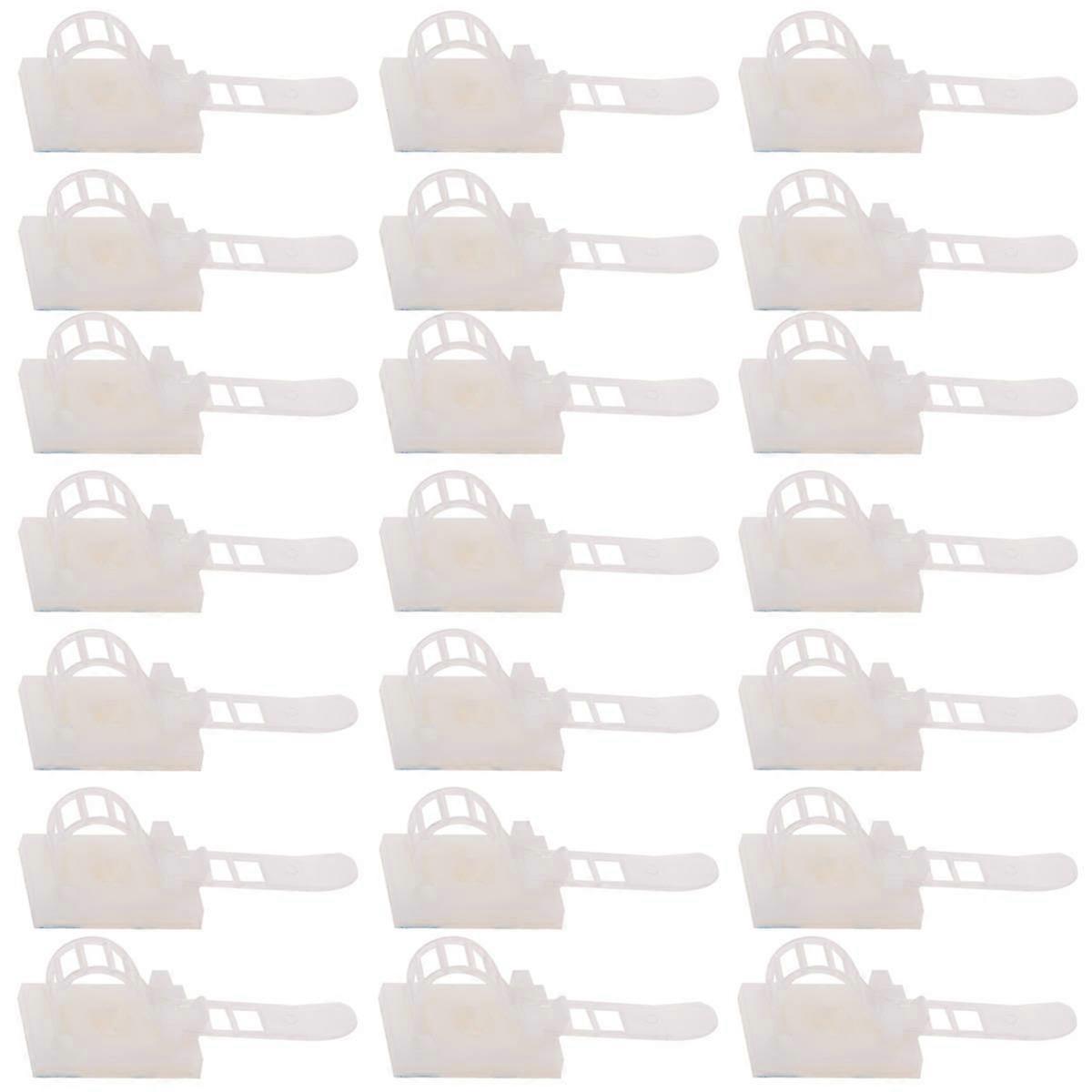 Wire Holders 50Pcs White Durable Nylon Cable Tangle-Free for Cable Organizing