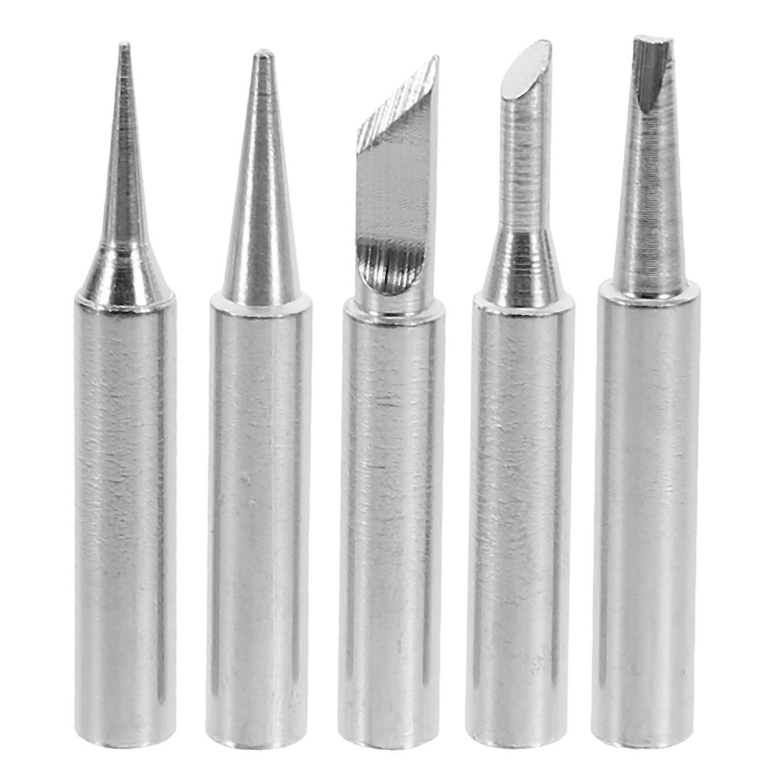 Soldering Accessories Soldering Iron Tips Flat Nozzle For Diy Projects Electronics Enthusiasts 5Pcs