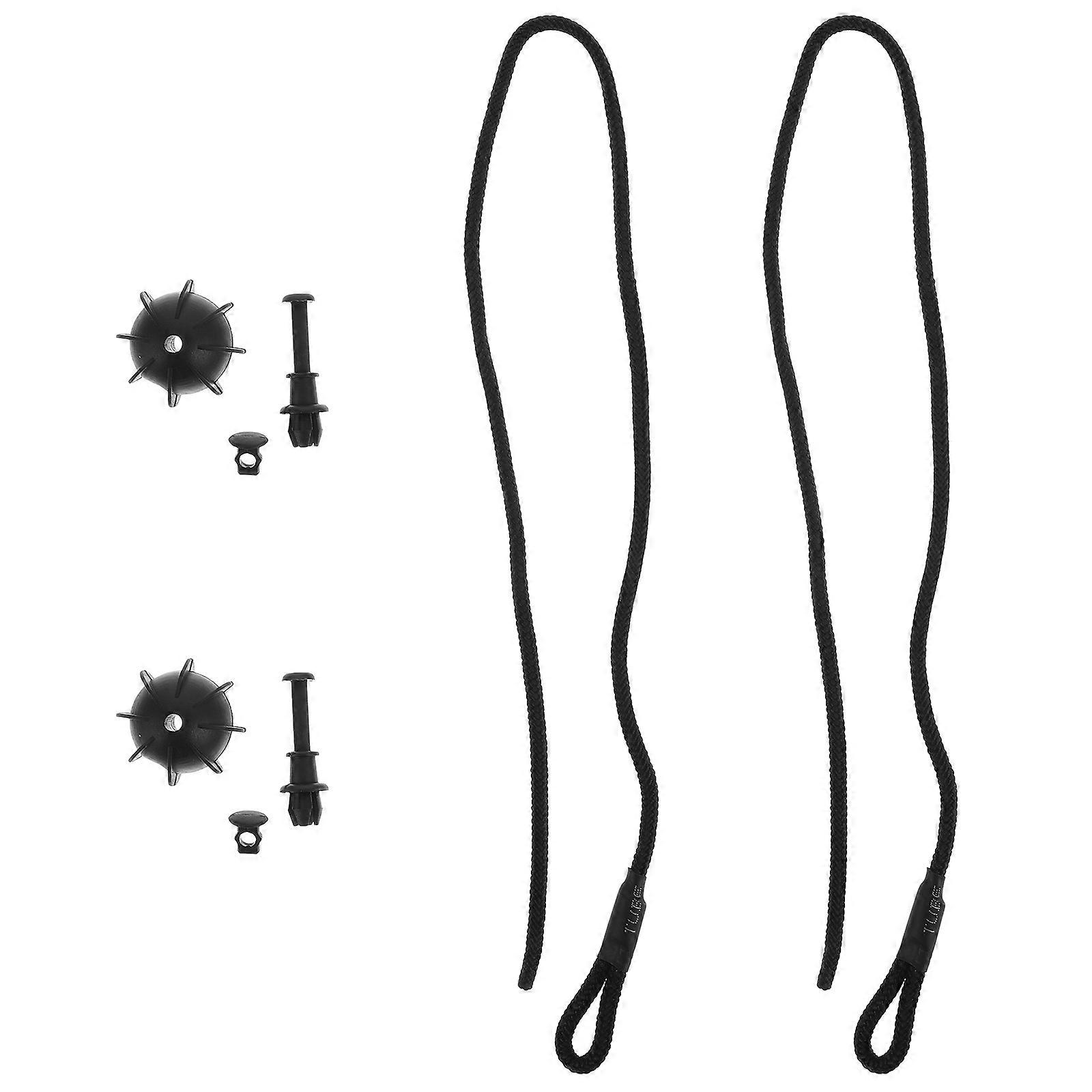 Rear Trunk Straps Car Accessories Organizing Securing Items Preventing Sliding Adjustable Length Space Saving Black 2Sets