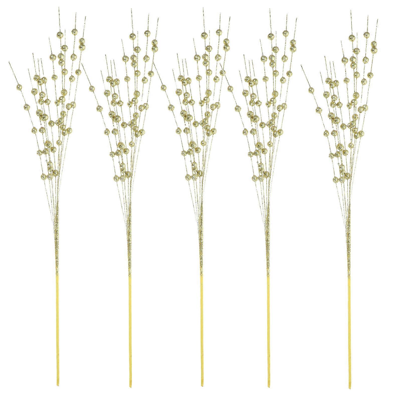 Glittery Artificial Berry Stems for Christmas Trees, Wreaths & Vases – Festive Holiday Decor Picks, Realistic Xmas Arrangements, PE Material