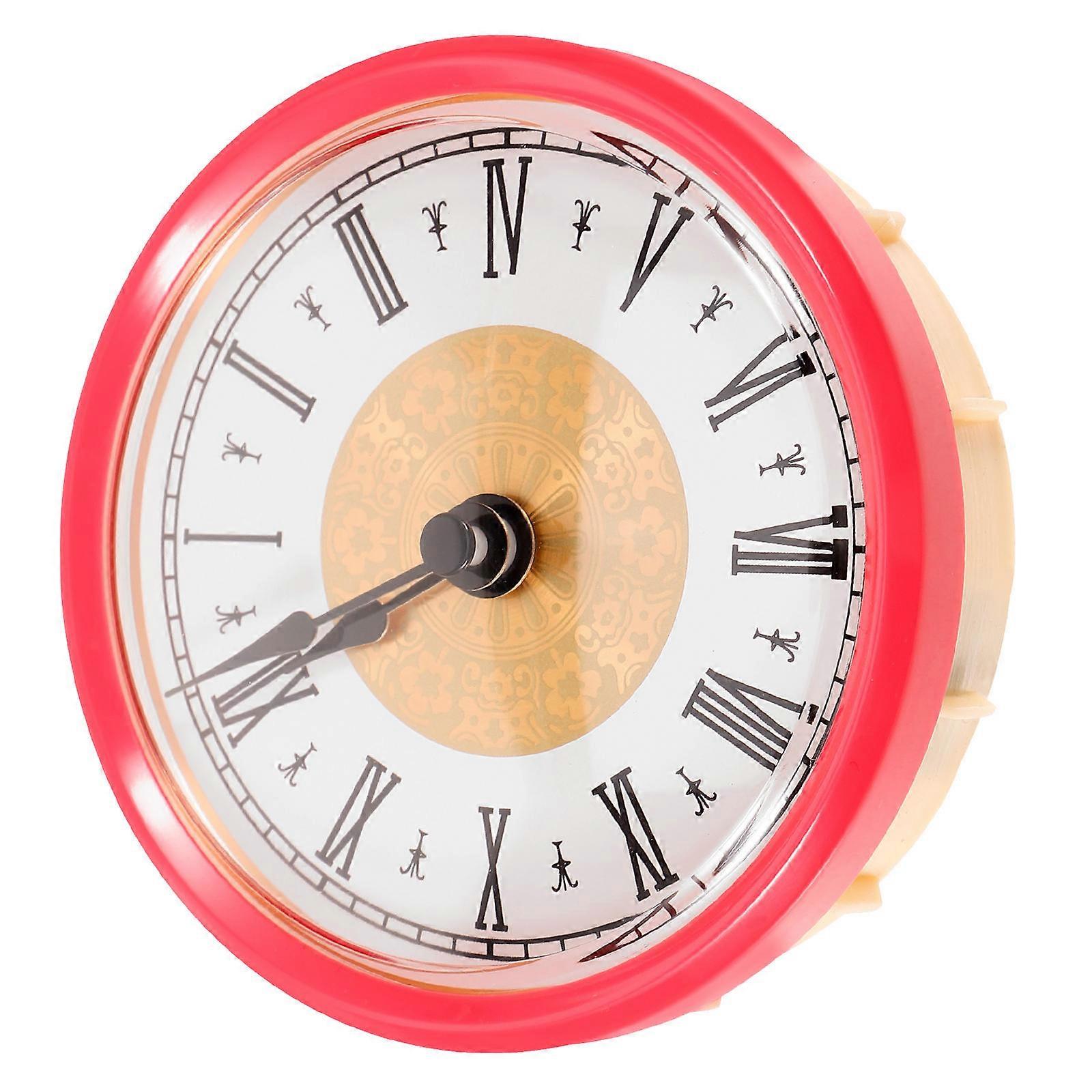 Retro Clock Insert Black Plastic Material Home Decor 8.20X8.20X3.00CM 1Pack