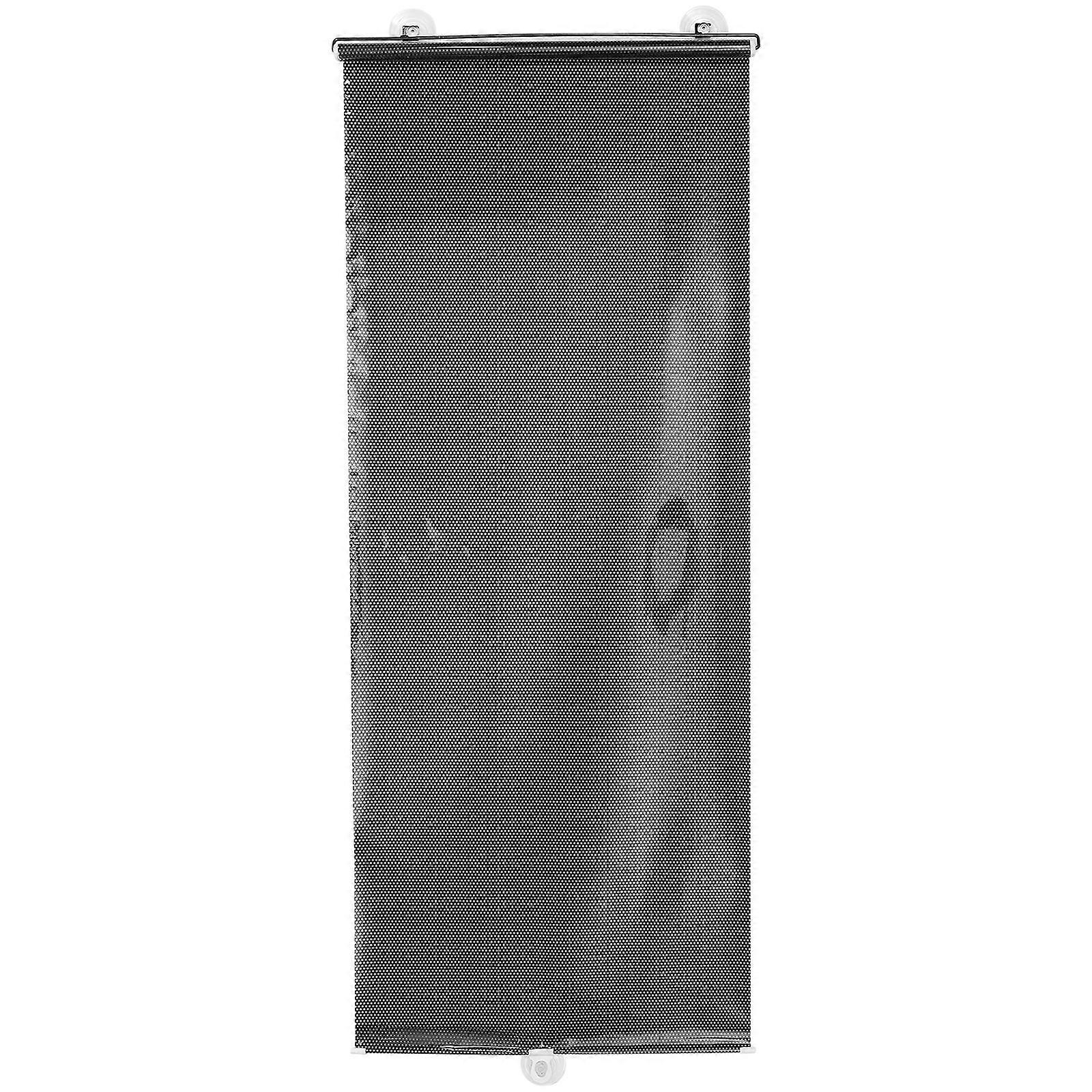 Retractable Blackout Roller Blind with Suction Cup, Heat Insulating Privacy Window Shade for Home or Balcony, Easy No Drill Installation