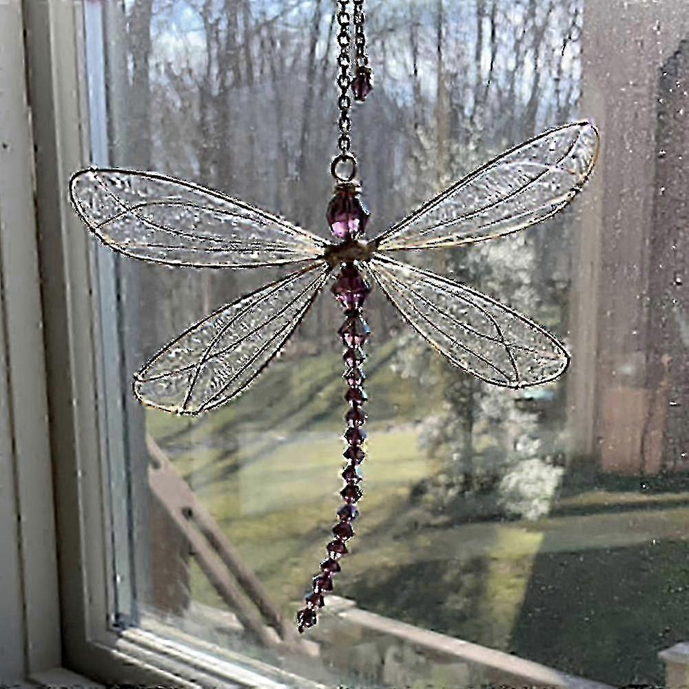 Rainbow Dragonfly Sun Catcher Window Hanging Decor Ornament