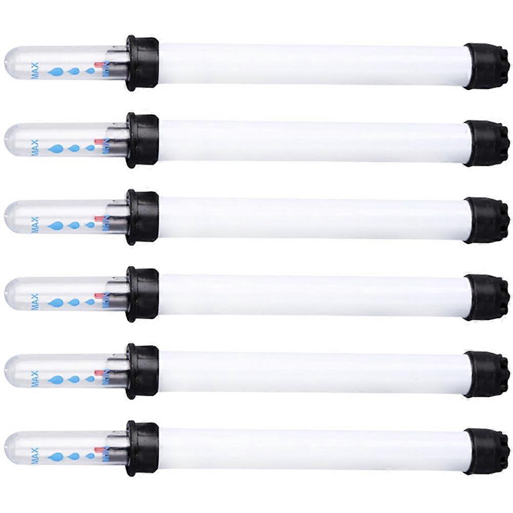 Plant Water Level Indicator Gauge Flower Pot Water Shortage Reminder Cylindrical Simple Design White 6Pack