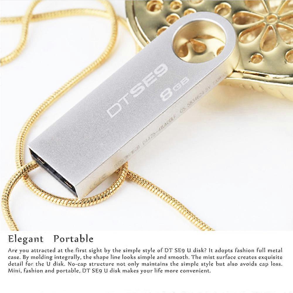 Genuine Kingston 10 MB / s High Speed Data Transfer DT SE9H USB 2.0 Metal Flash Pen Drive U Disk External Storage Memory Stick