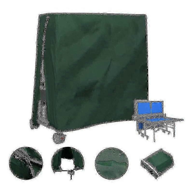Housse imperméable à l’eau pour table de ping-pong d’extérieur housse de protection pour table de ping-pong 165 x 70 x 185 cm vert