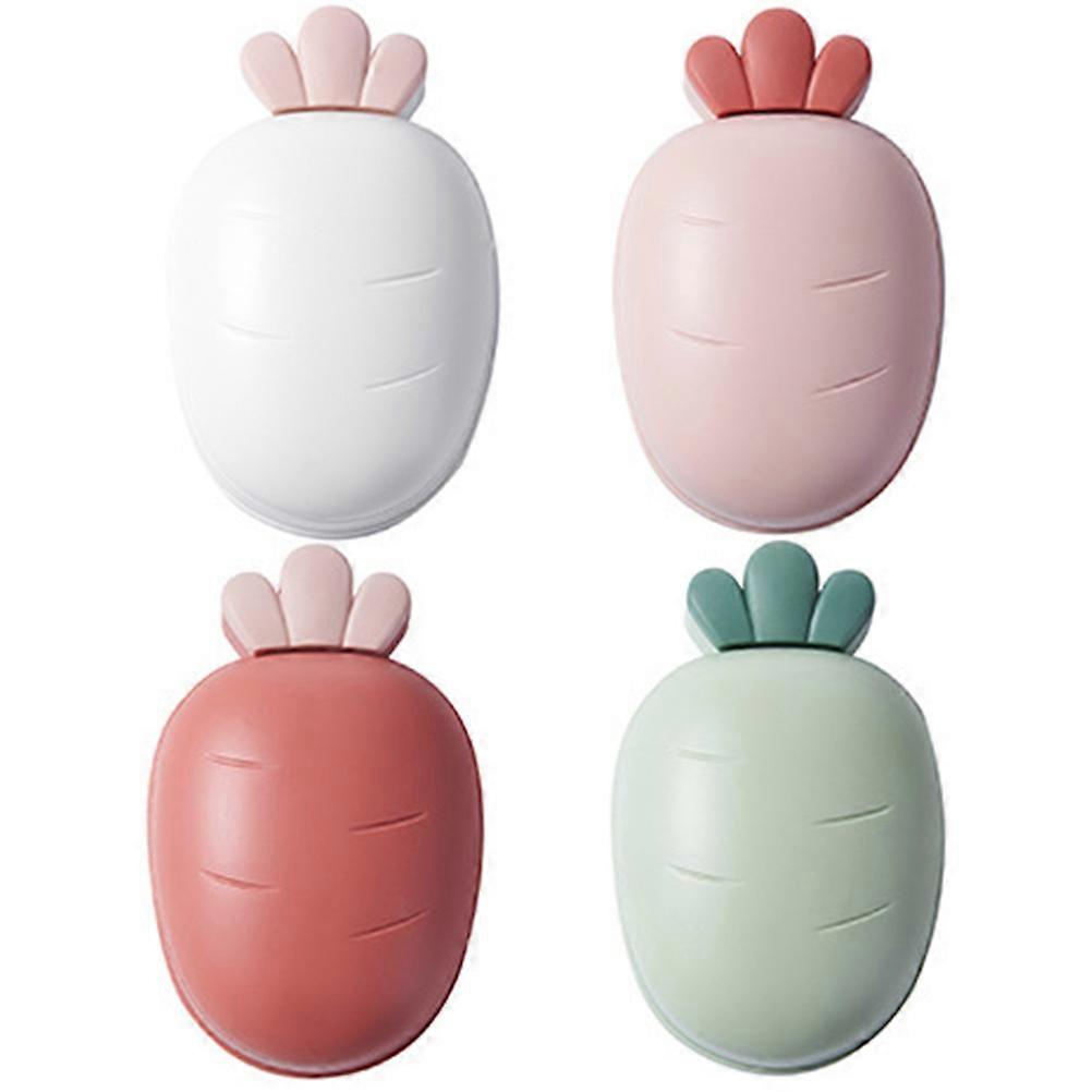 حامل دش الصابون شكل الجزر استخدام الصرف الأحمر 4 قطع