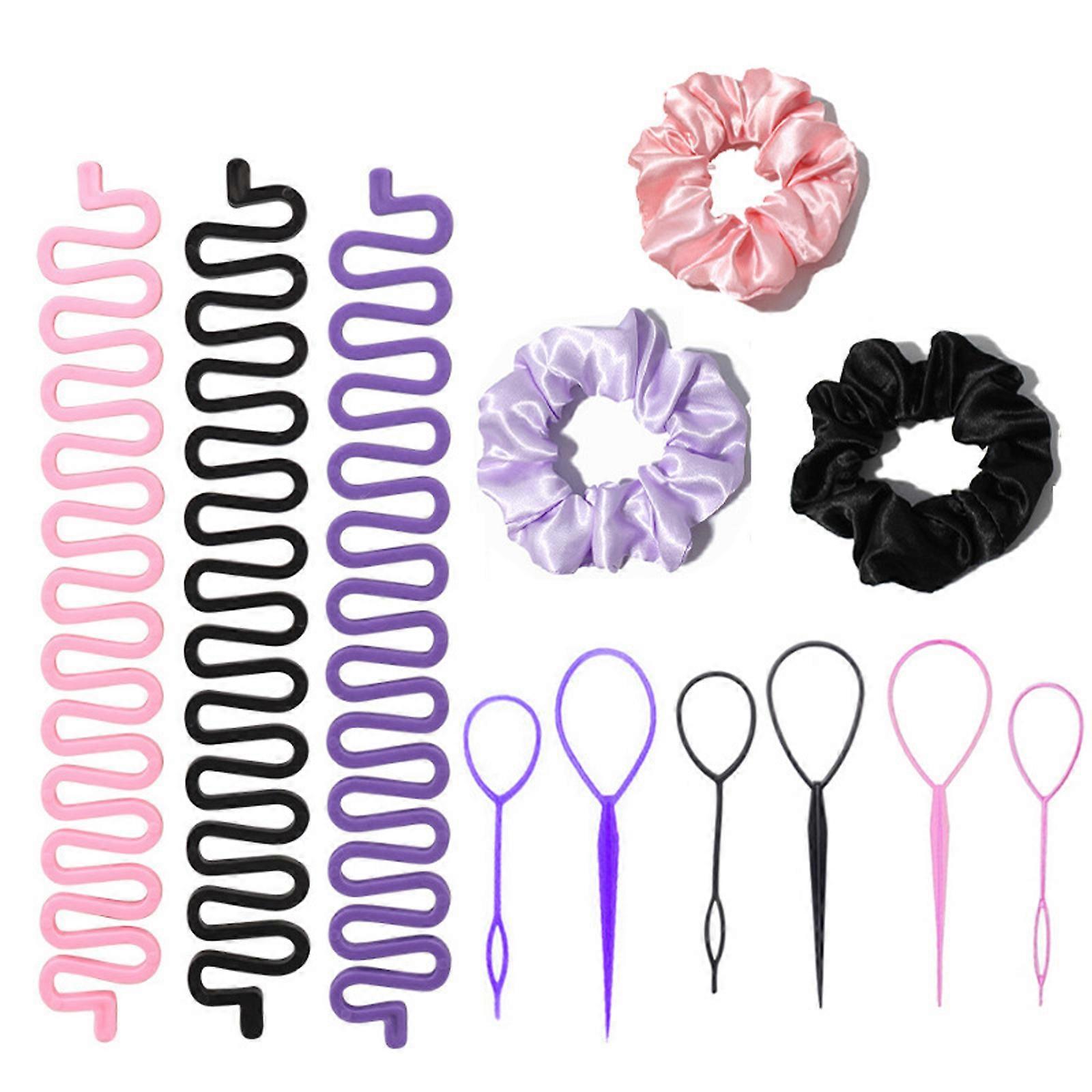 12pcs Quick and Easy Hair Bun Maker Set Simple and Efficient Hair Braiding Tool Achieve Different Chic Looks Rapidly