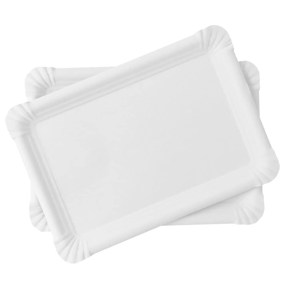 20 White Paper Plates Pastry / Appetizer / Buffet Presentation Trays (23 x 33cm) 23 x 33 cm