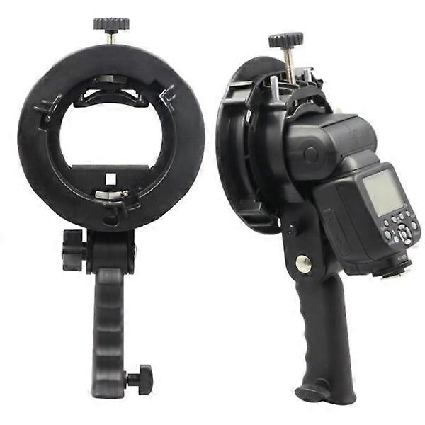 Handheld grip Bowens S mount holder for speedlite flash snoot softbox