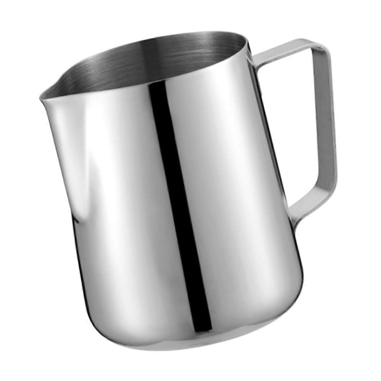 Milk Frothing Jug Cappuccino and Espresso Ergonomic Handle Pourer Design for Latte Art for Restaurant