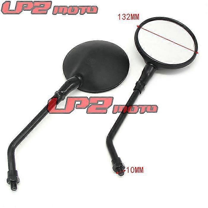 Compatible with Certain Brands Retro 10mm Metal Chrome Rearview Mirror Reversing Mirror for Motorcycles Like Honda Stick King CB400SS CL400