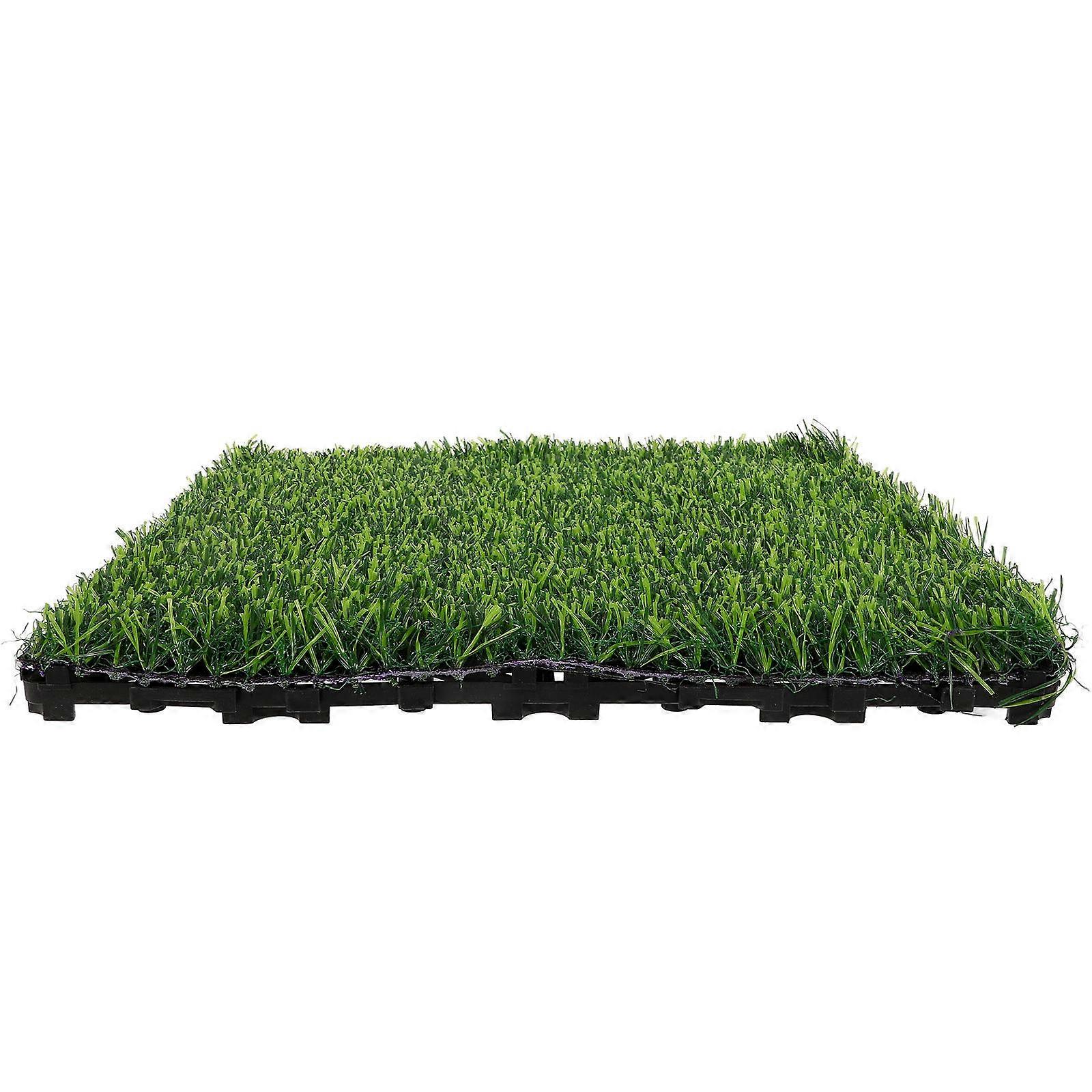 Artificial Turf Square Grass Mat Indoor Outdoor Decoration Non Slip Cuttable 1Set