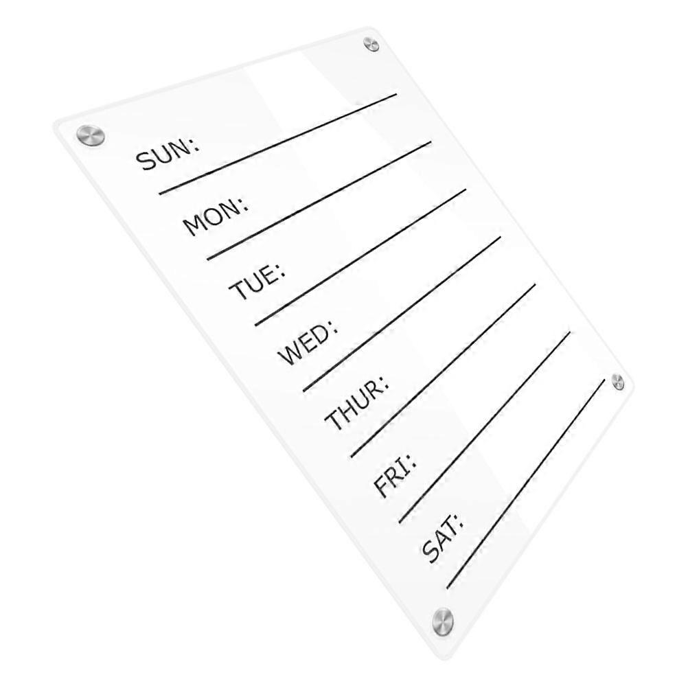 Magnetic Board Refrigerator Dry Erase Board Transparent Rectangular Reusable Writing Home Use 1Set