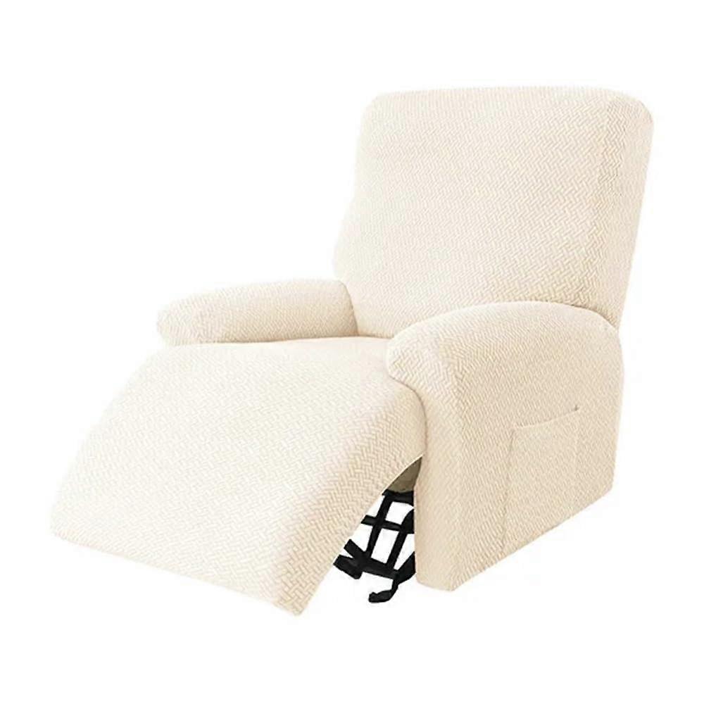 Sofa Cover for Lazy Chairs, Waterproof, Leaf Texture, 2-Seater, Solid Color, Beige, Compatible with 1/2/3/4 Seat Sofas