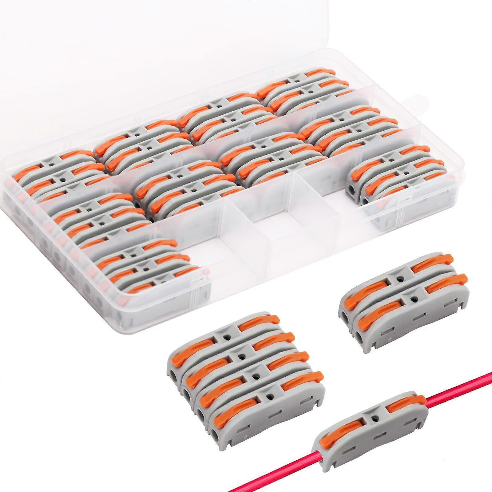 30 Pieces Quick Electrical Connectors with Freely Combined, Compact Electrical Connection Terminal